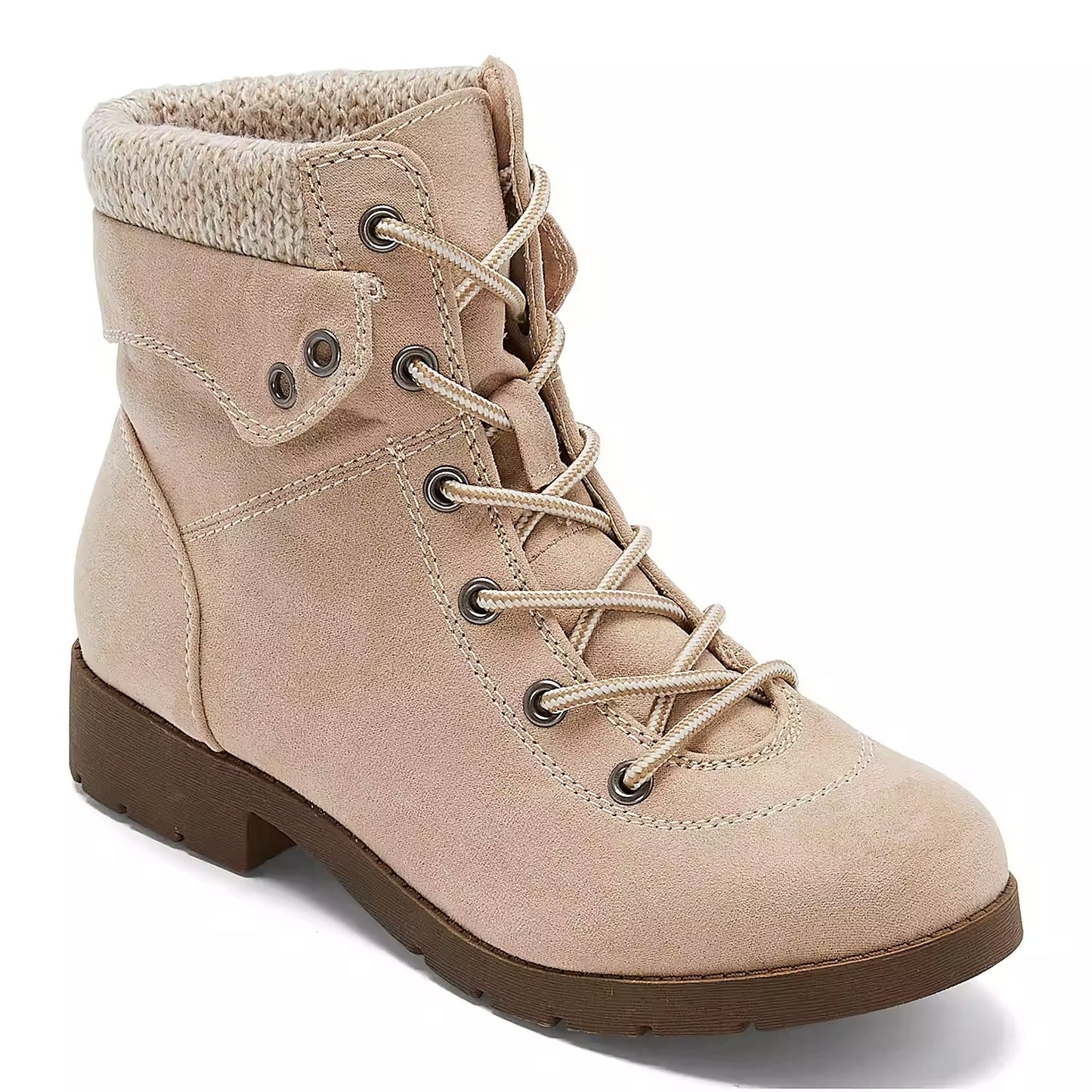 Womens Yukka Lace Up Booties Block Heel
